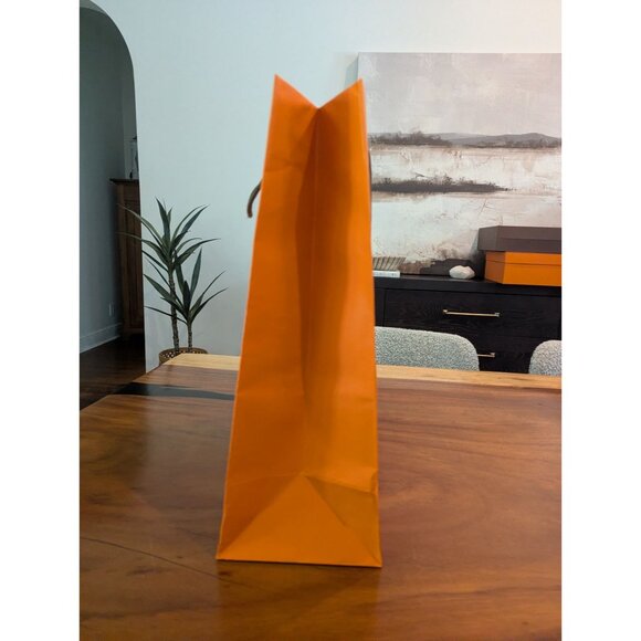 Hermes Orange Paper Shopping Tote Gift Bag With Handles 16x16x6 - Picture 3 of 10